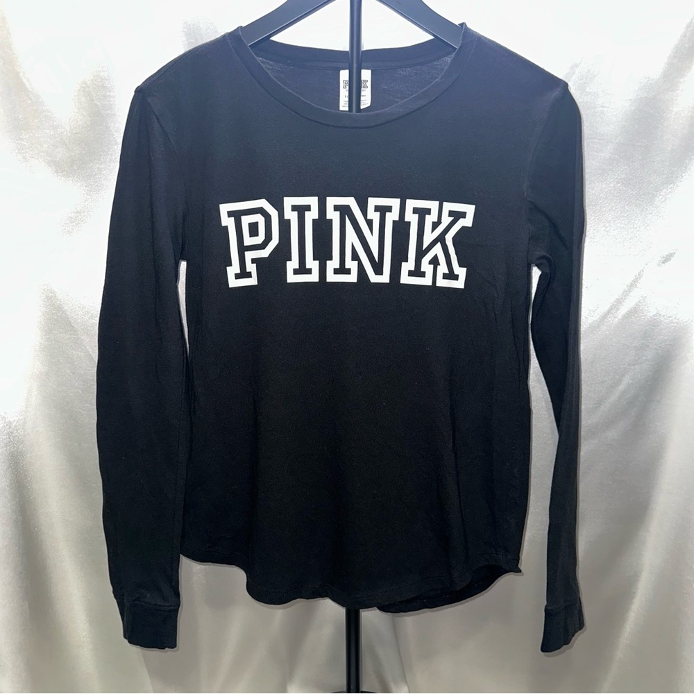 PINK Victoria's Secret Black Long Sleeve Tee
